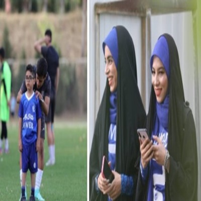 اقدام جالب قائدی برای کودک هوادار و حضور بانوان محجبه در تمرین استقلال